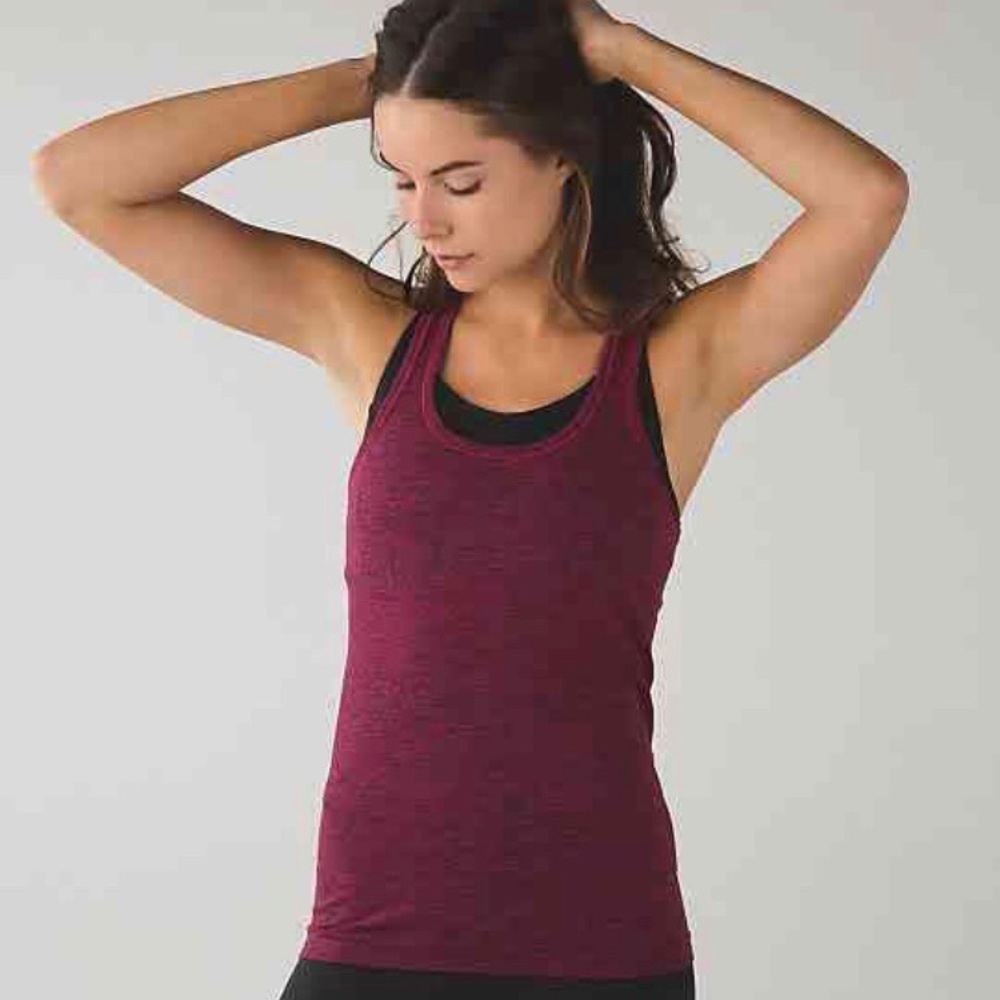 Lululemon Run Swiftly Tank in maroon